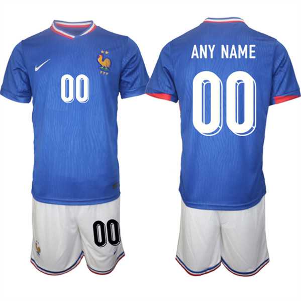 Men's France Blank Blue 2024-25 Home Soccer Jersey Suit,We sell and wholesale Men's France Blank Blue 2024-25 Home Soccer Jersey Suit on line form chian!